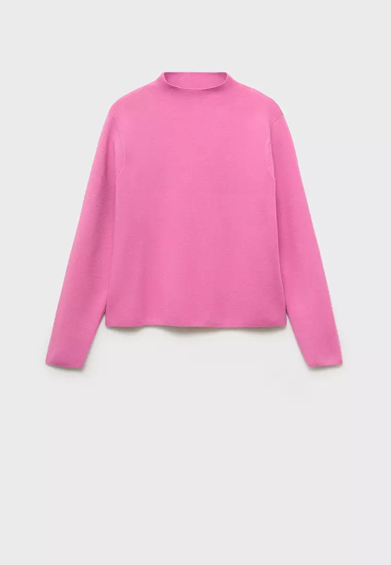 Knitted Sweater with Perkins Neck