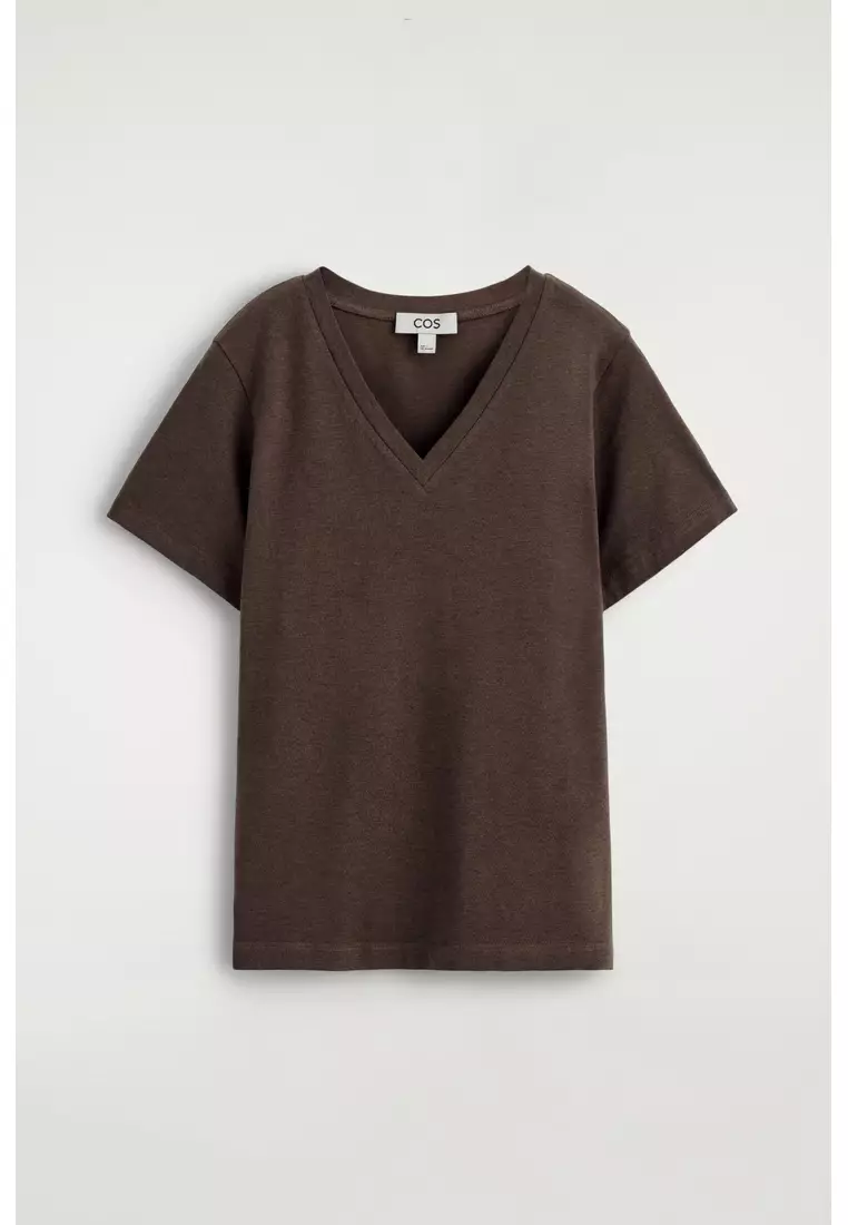 COTTON V-NECK T-SHIRT
