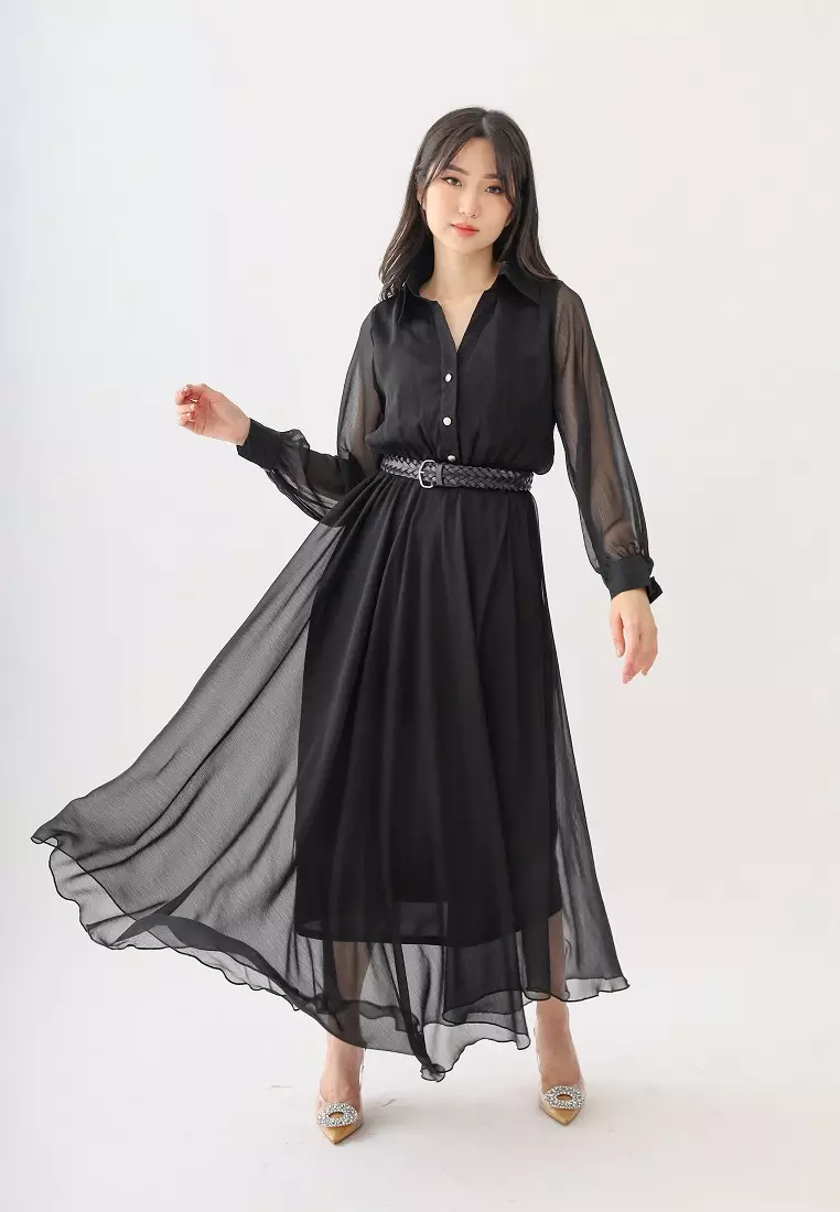 Lunar Party Dress Black