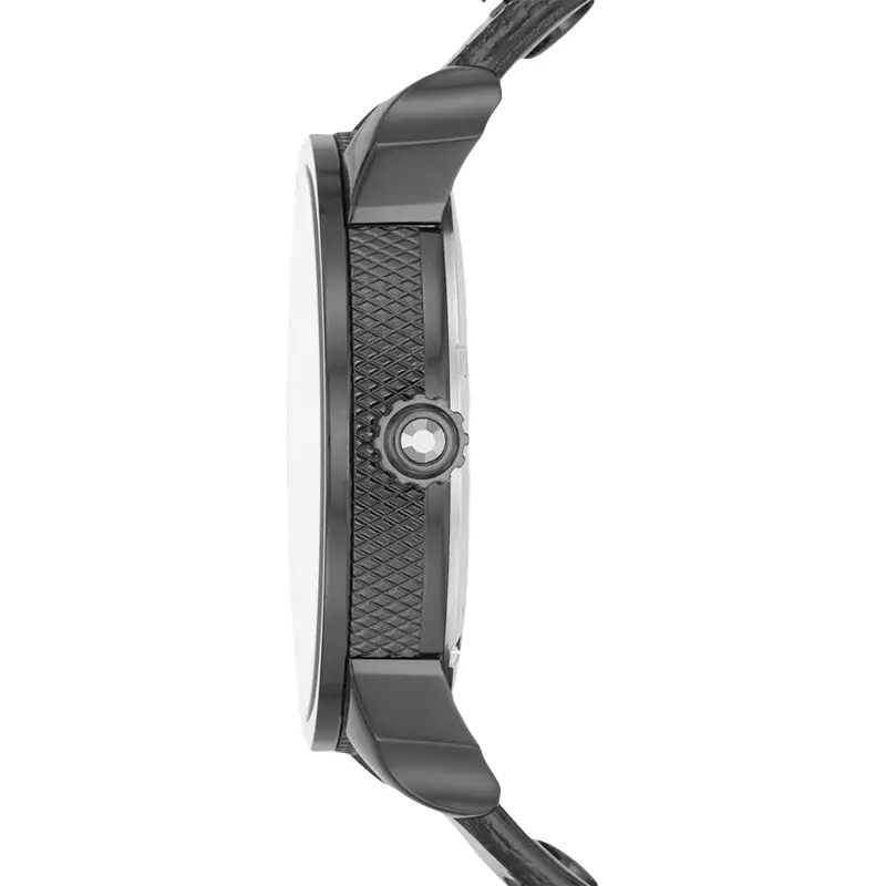 Jam Tangan Wanita Diesel Mini Daddy DZ5584 Black Dial Gunmetal Leather Strap
