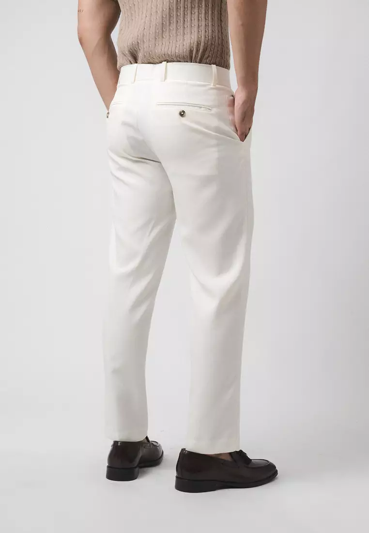 Pedro Regular Fit Trousers Pants Off White