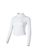 VIVIESTA SPORT white Elegant White Turtleneck Cropped Jacket 6B82DAA6F2F81EGS_1