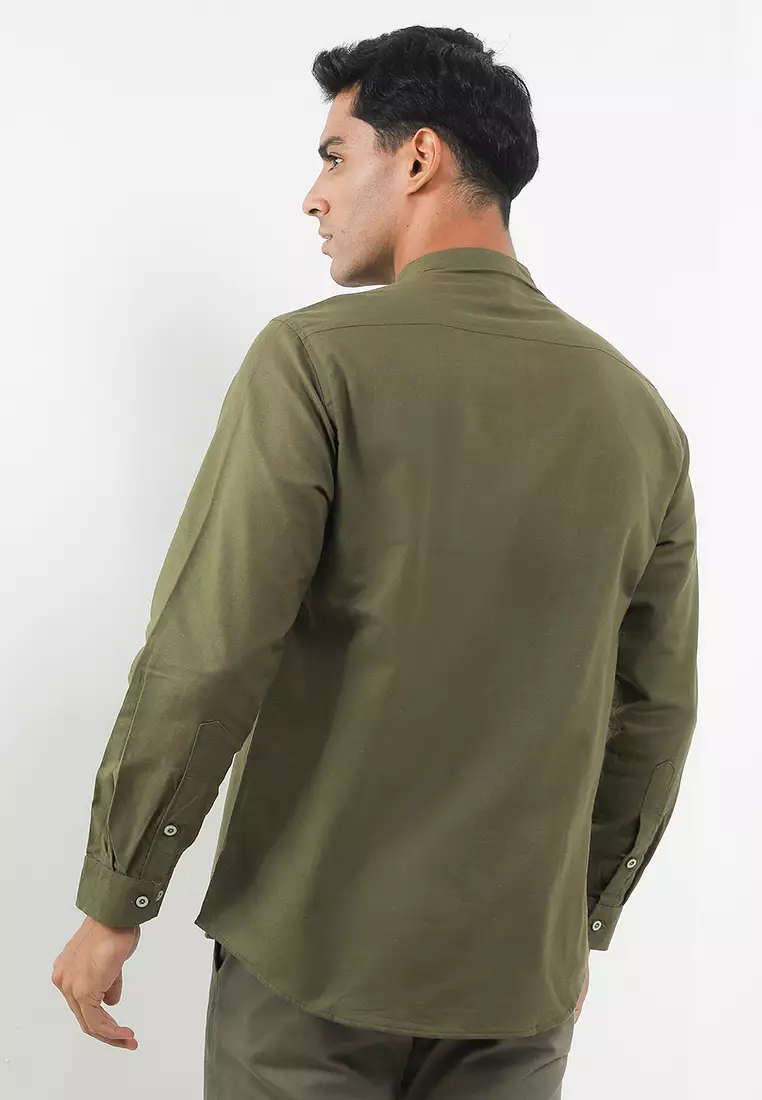 Ossu Green Olive Longsleeve Ciangi Shanghai Shirt