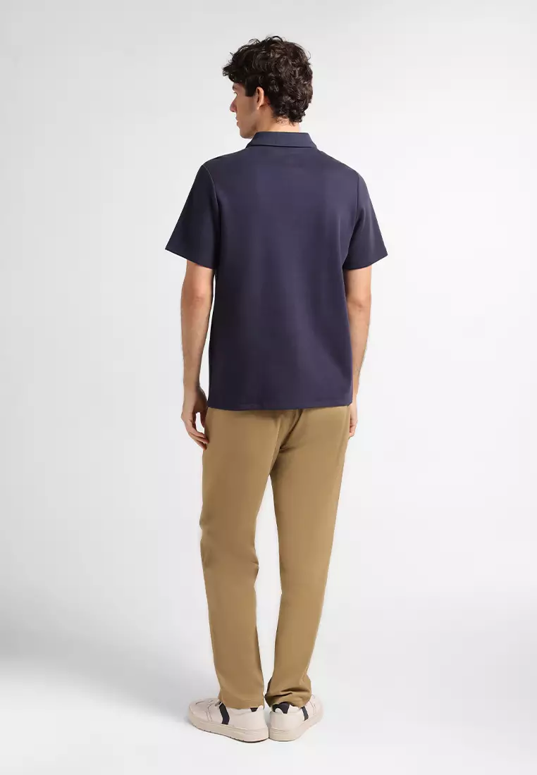 MANZONE - Polo Shirt Lengan Pendek Pria Grim 2 Slim Fit - Navy