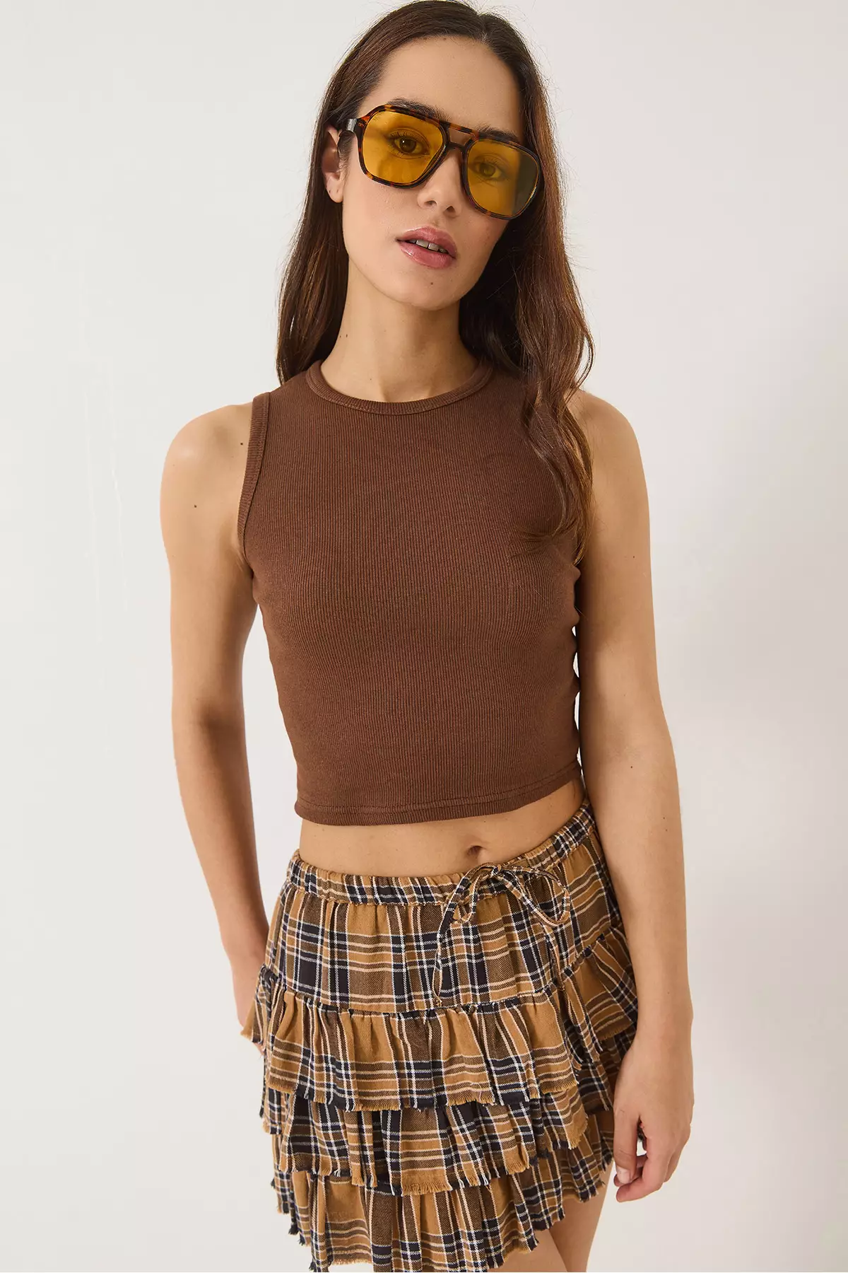 Ribbed Camisole Crop Tank Top