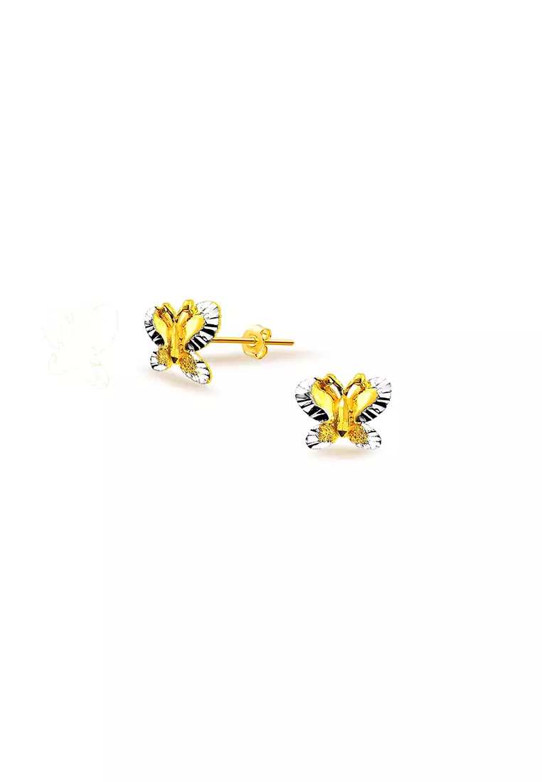375/9K Gold Butterfly Earrings S194