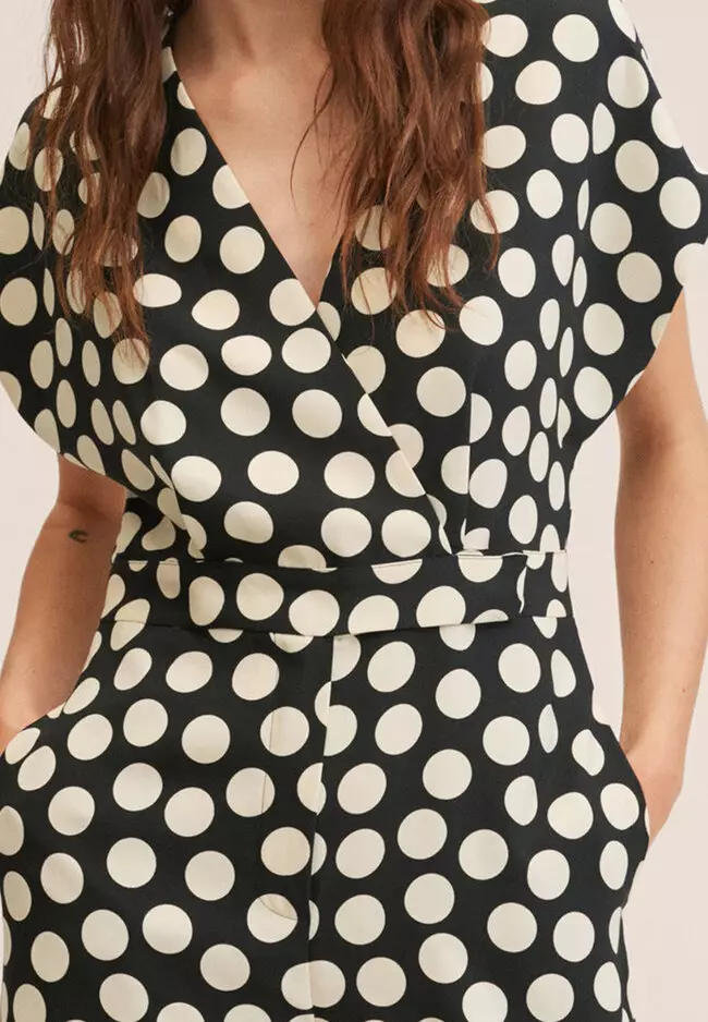 Polka-Dot Print Jumpsuit