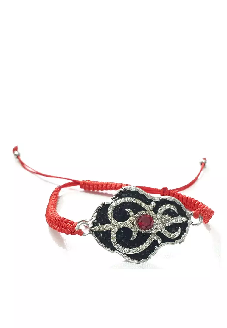 Jual San Marco Top capi Macrame Bracelet Ruby Red Original 2026 ...