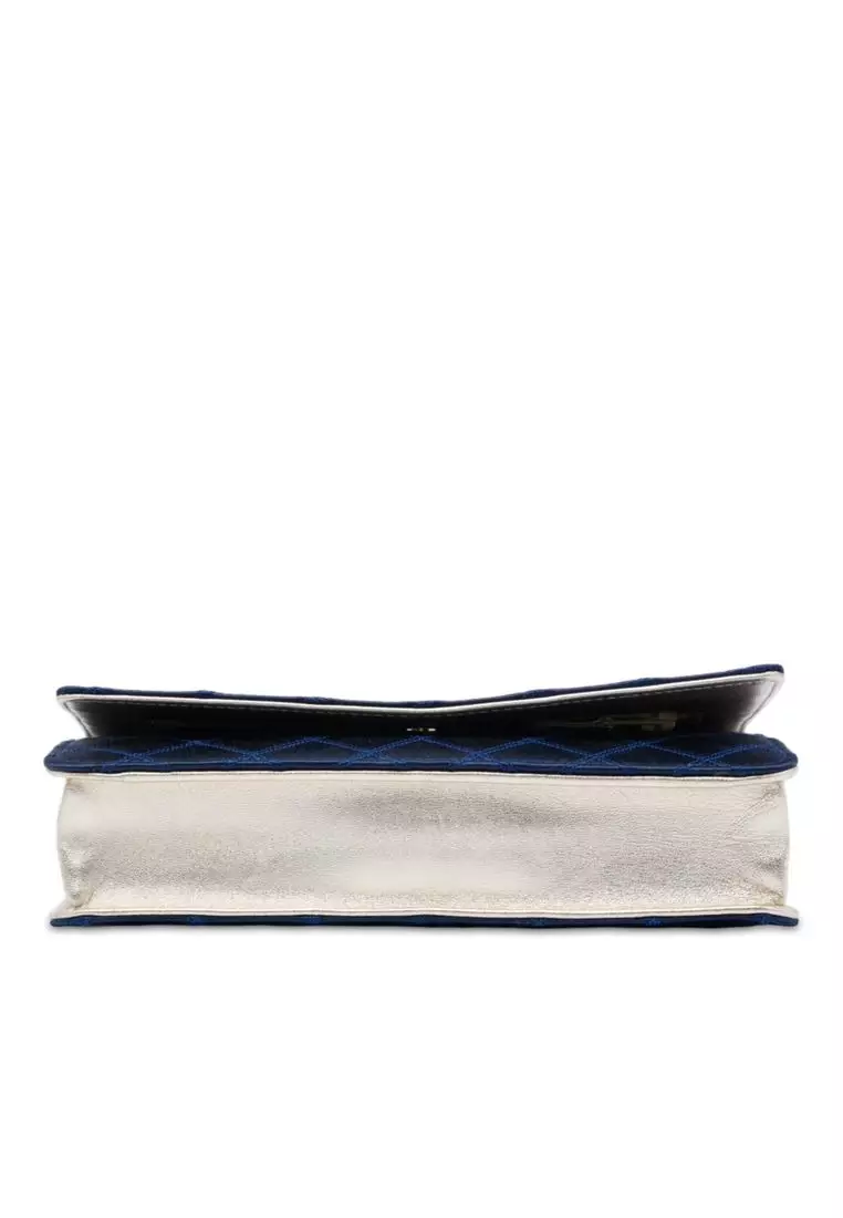 Pre-Loved Chanel Cc Satin Diamond Stitch Wallet On Chain