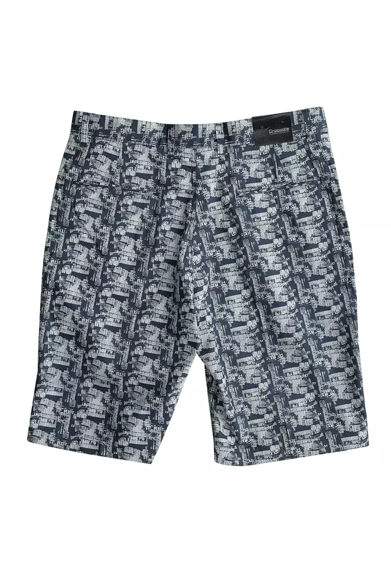 Crocodile Celana Bermuda Katun Pria - Men Short Pants - 131 White