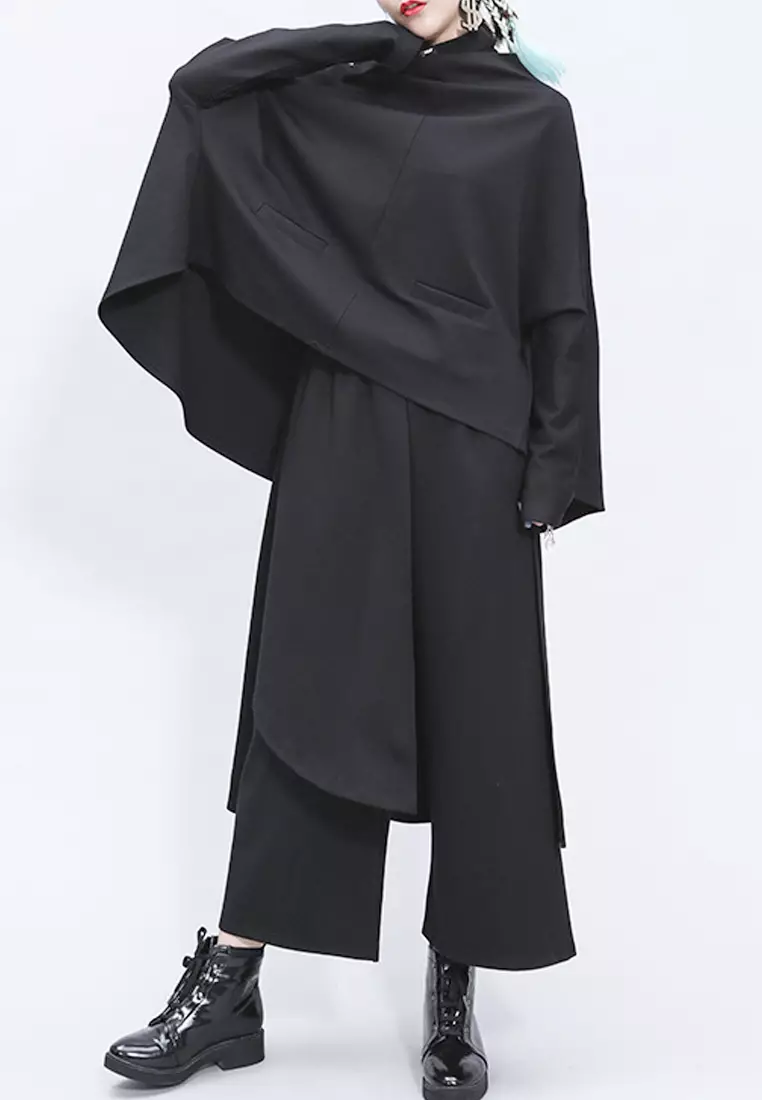 VANSA Stylish Irregular Slit Wide-leg Pants VCW-P1195