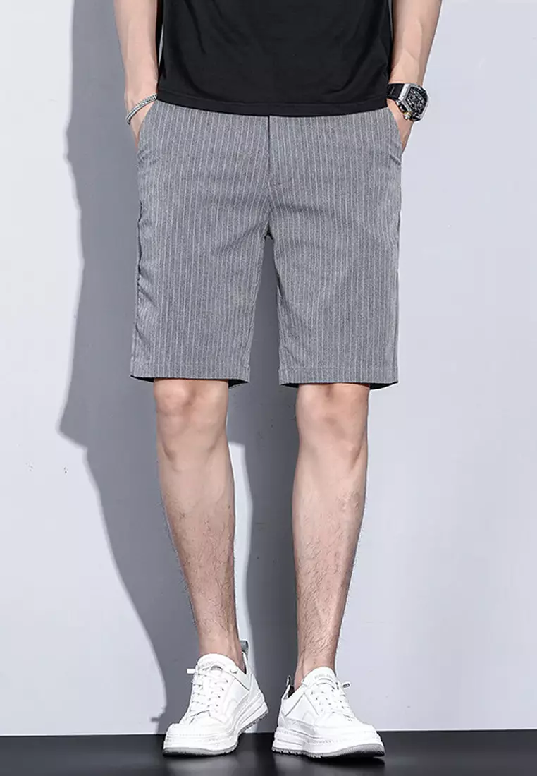 Stripe Casual Suit Shorts