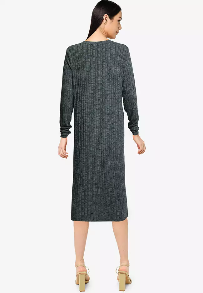 hykleri Forstyrrelse Interpretive Buy Vero Moda Nille Long Sleeve O-Neck Long Slit Dress 2023 Online | ZALORA  Singapore