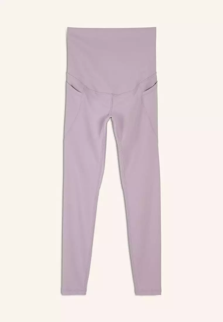 Maternity Full-Panel PowerSoft Side-Pocket 7/8-Length Leggings