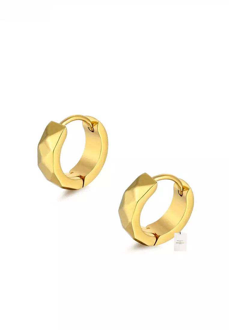 Unisex Titanium Steel Hoop Earrings JW FA-EK012