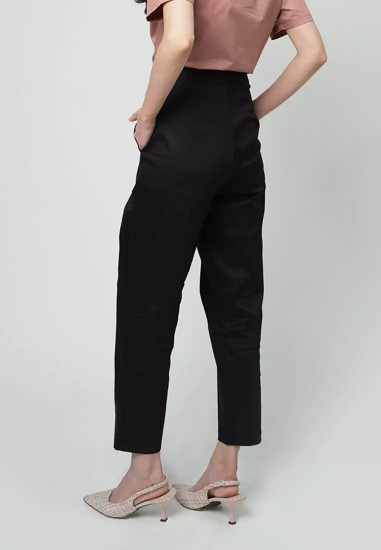 Kailee Relaxed Pants with Criss-Cross Waistband Detail