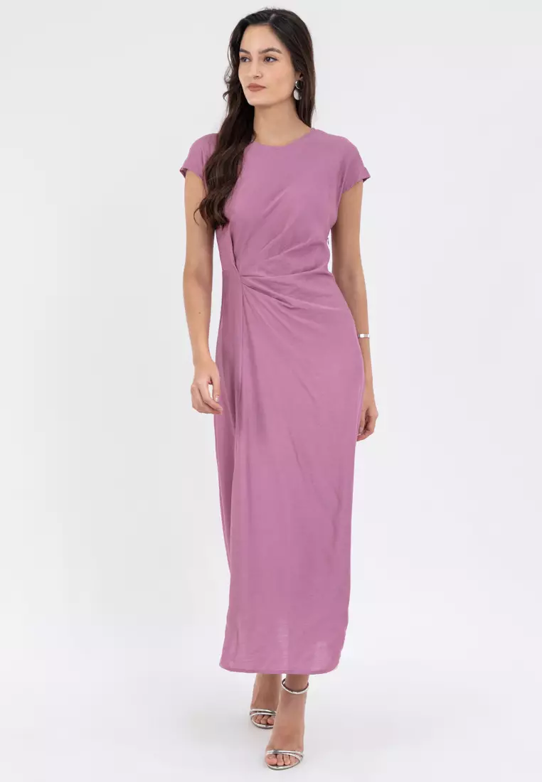 MINERVA Side Drape Dress