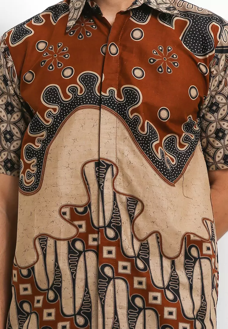 Banyuaji Kemeja Batik Exclusive Premium Pria Casual Modern Lengan Pendek