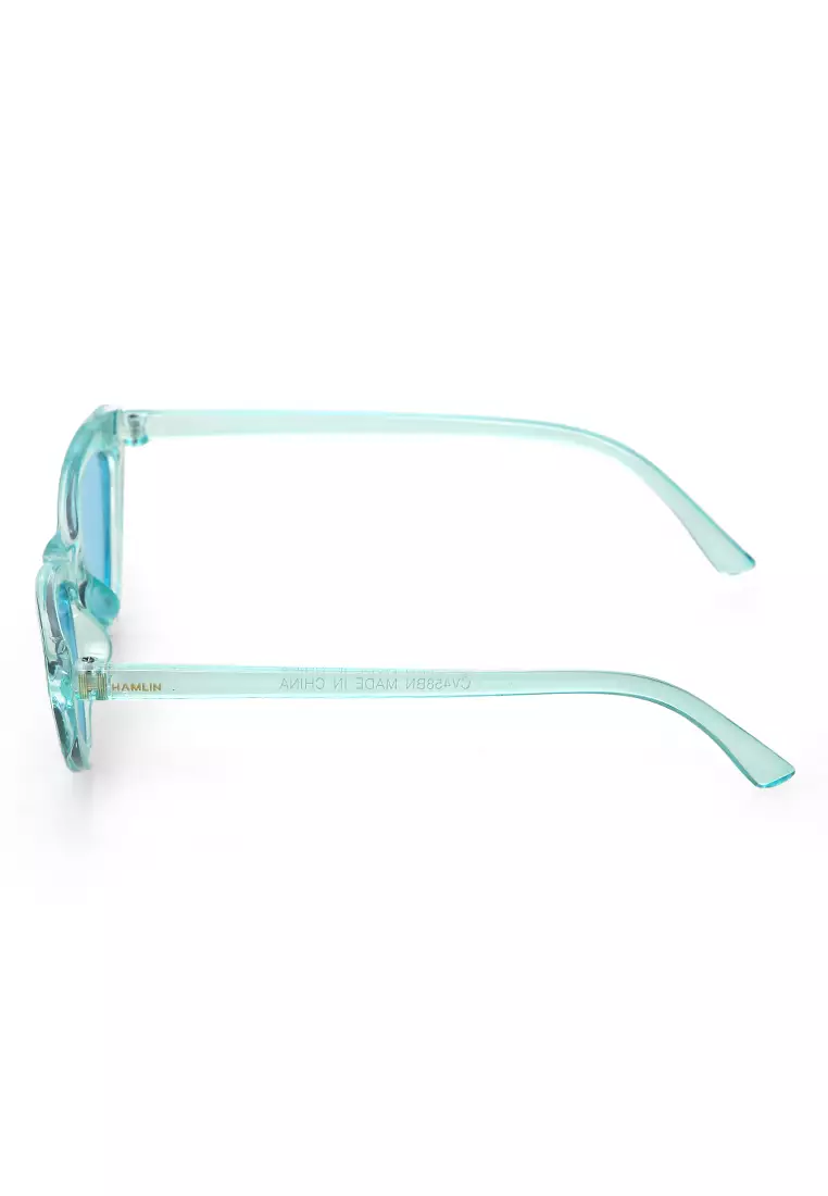 Ulrico Kacamata Fashion Anak Unisex Cat Eye Children's Glasses Cute Design Material Plastic ORIGINAL - Blue