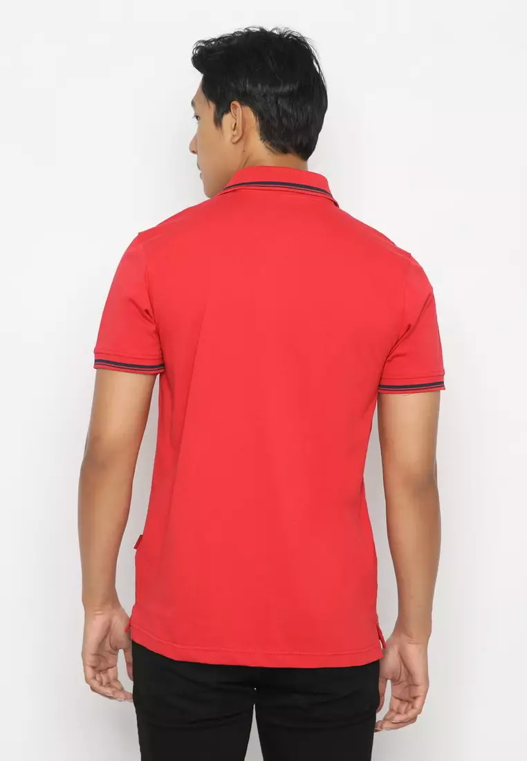 POLICE Polo Shirt Krah Stripes Pria 207200231