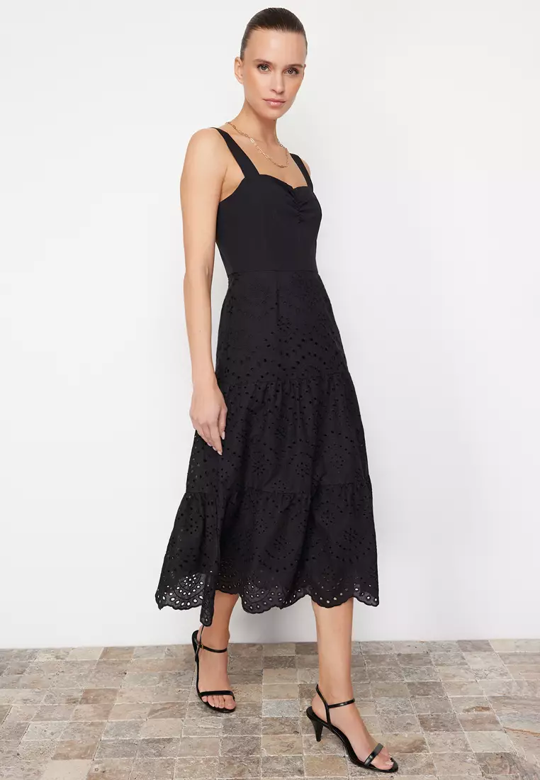 Open Embroidery Dress