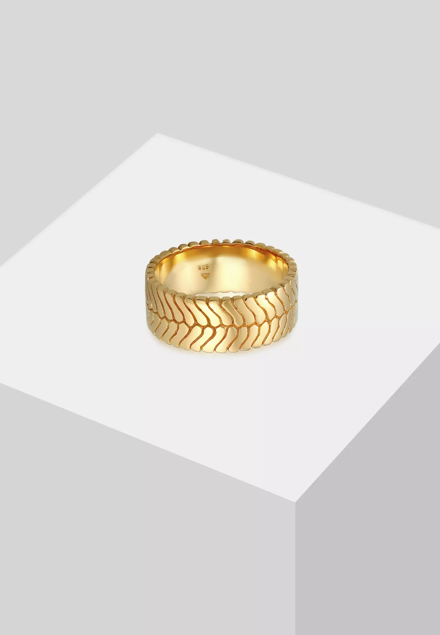Ring Bones Trend Blogger Chunky Gold Plated