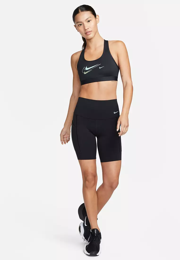 sport pakaian atasan Nike Sports Bra Top Women's Dri-FIT Swoosh Front Zip