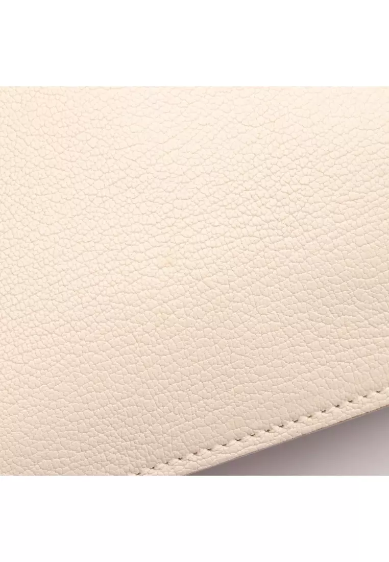 Pre-Loved MIU MIU 2WAY Handbag leather light beige beige