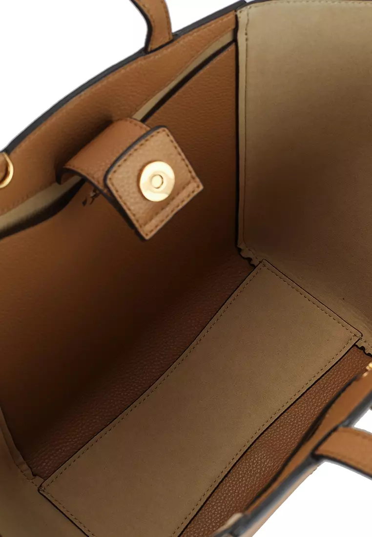 Mcgraw triple compartment leather outlet satchel