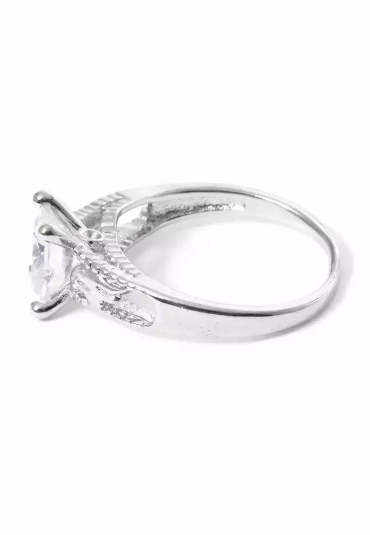 Cincin Diamond Casual Perhiasan Aksesoris Fashion Wanita Sliver - 4