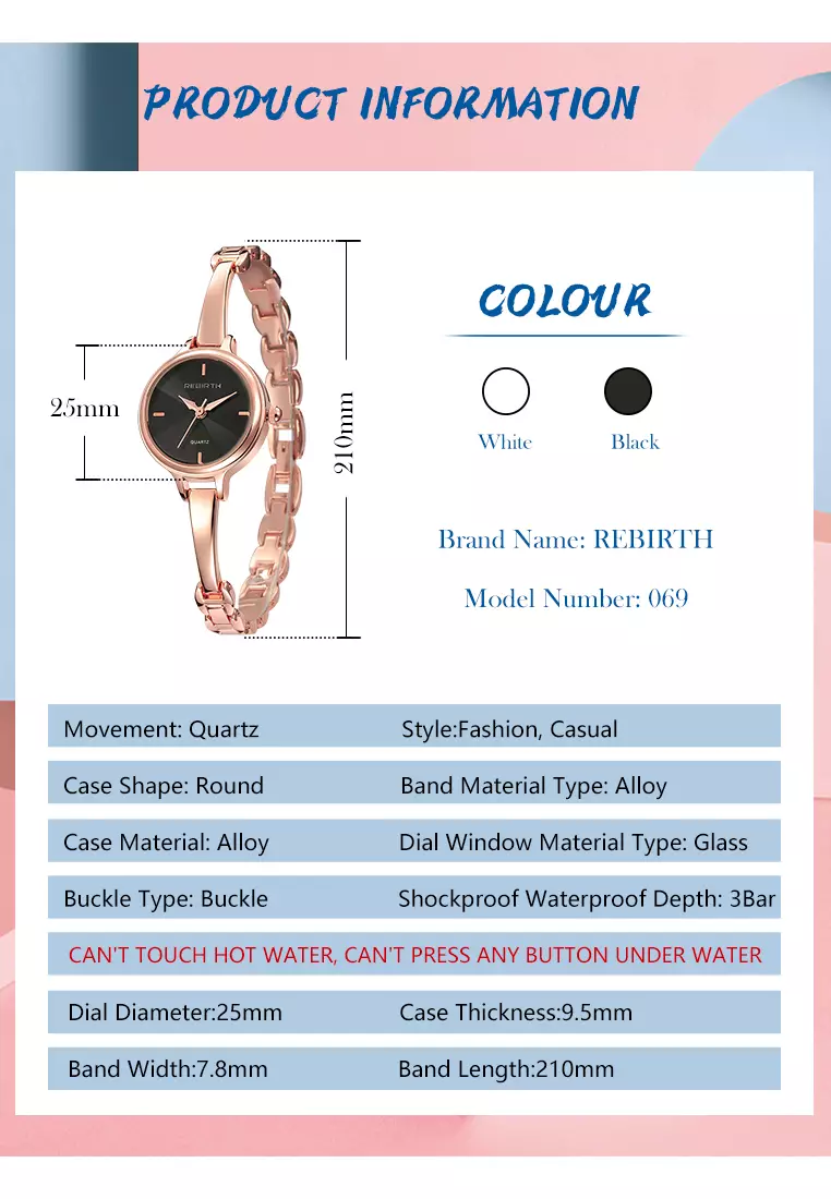 Jam Tangan Wanita Untuk Baja Penuh Gelang Display Kuarsa Tahan Air Jam Tangan Gelang Cewek