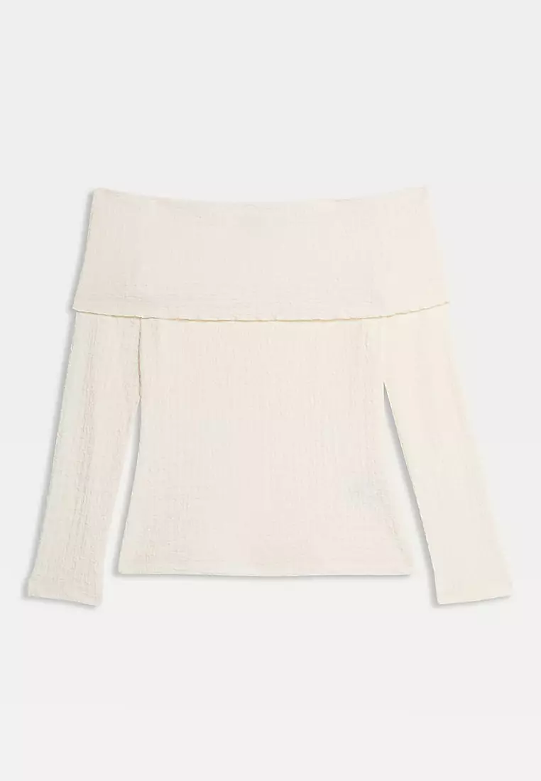 Textured Off The Shoulder Top