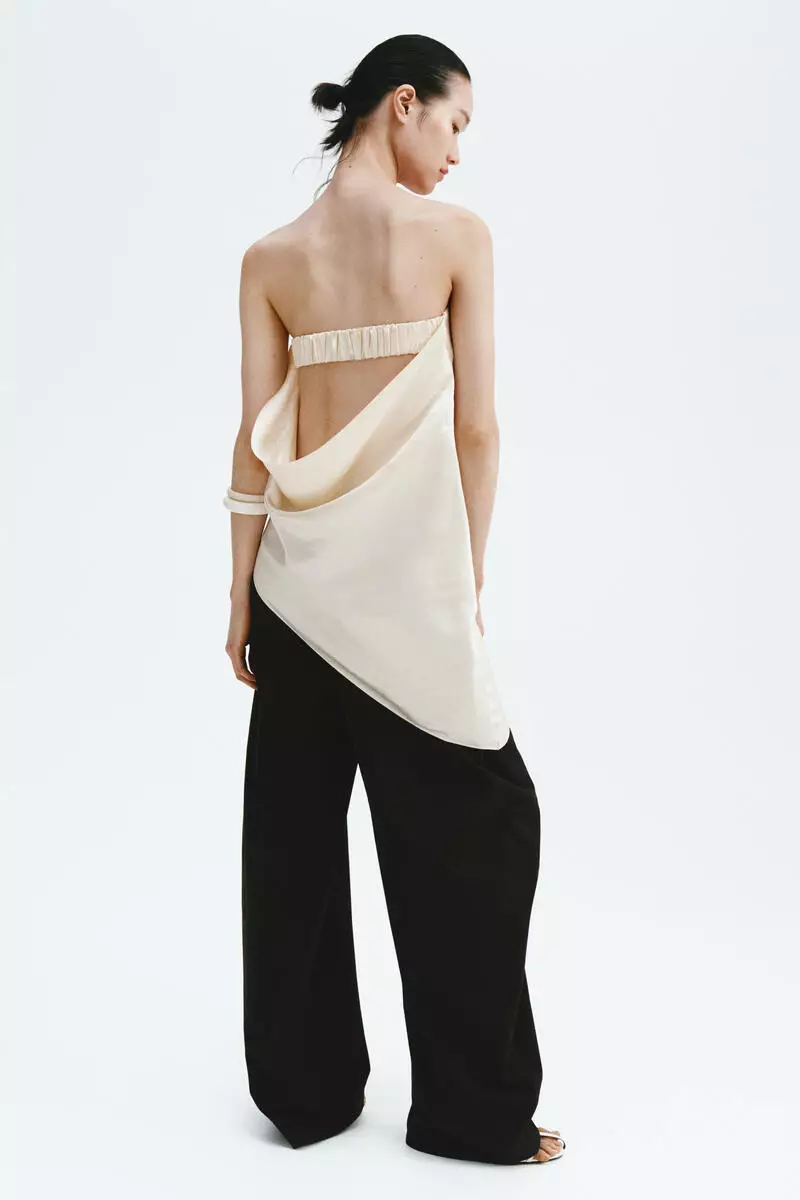 Satin bandeau top