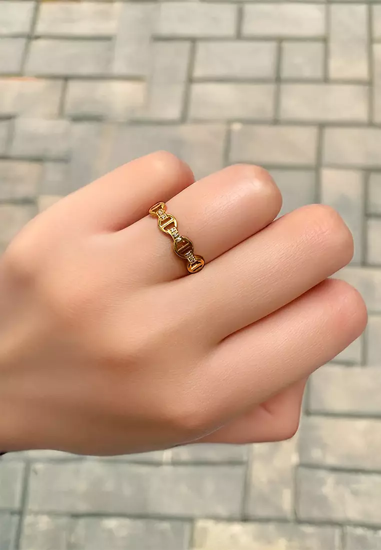 Mariner Link Ring In Gold