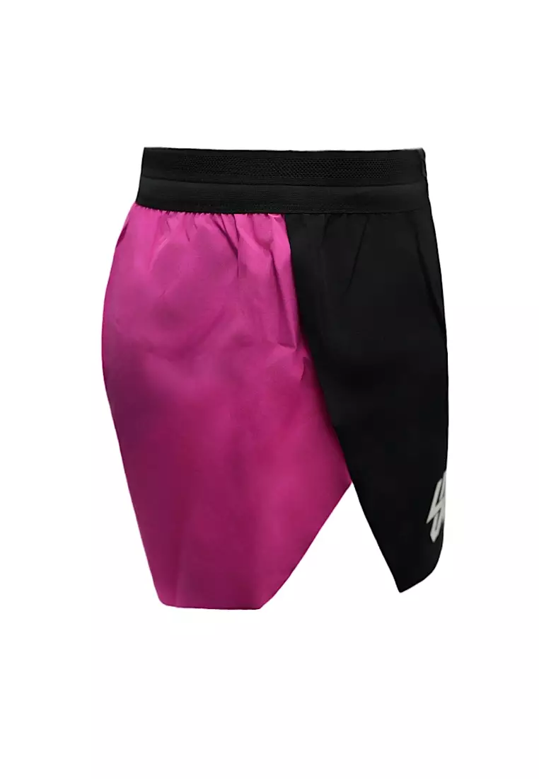 寶藍拼色男女同款田徑短褲(三角內膽)