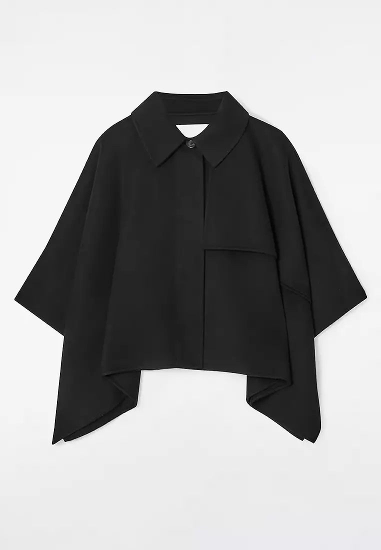 Buy COS Cropped Double-Faced Cape 2025 Online | ZALORA