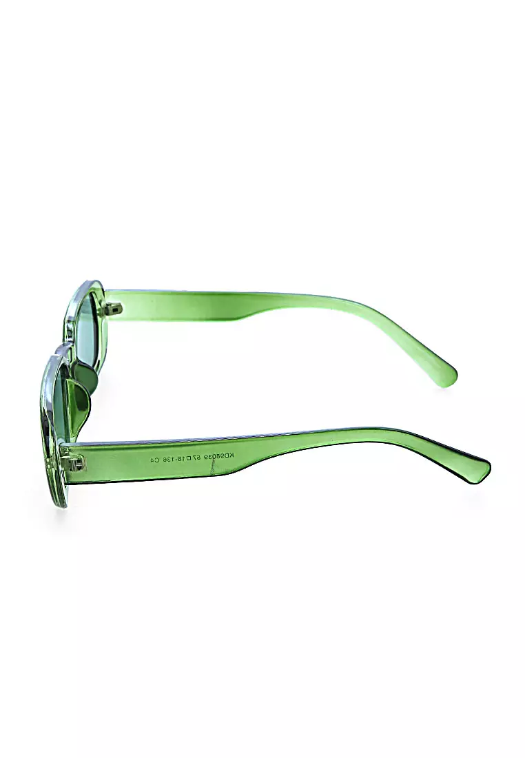 Mackenzie Kacamata Oval Frame Sunglasses Material PC ORIGINAL - Green