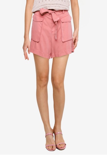 ONLY pink Kenya Life Utility Belted Shorts 6700EAAB6BBD25GS_1