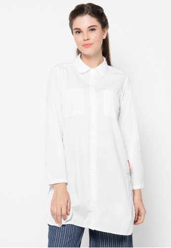 Ivory Catton Long Blouse