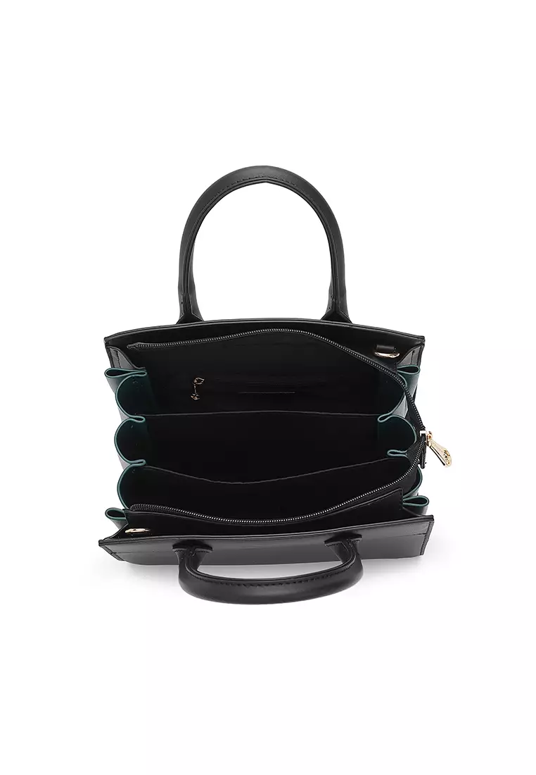 Women's Top Handle Bag / Sling Bag / Crossbody Bag - Black