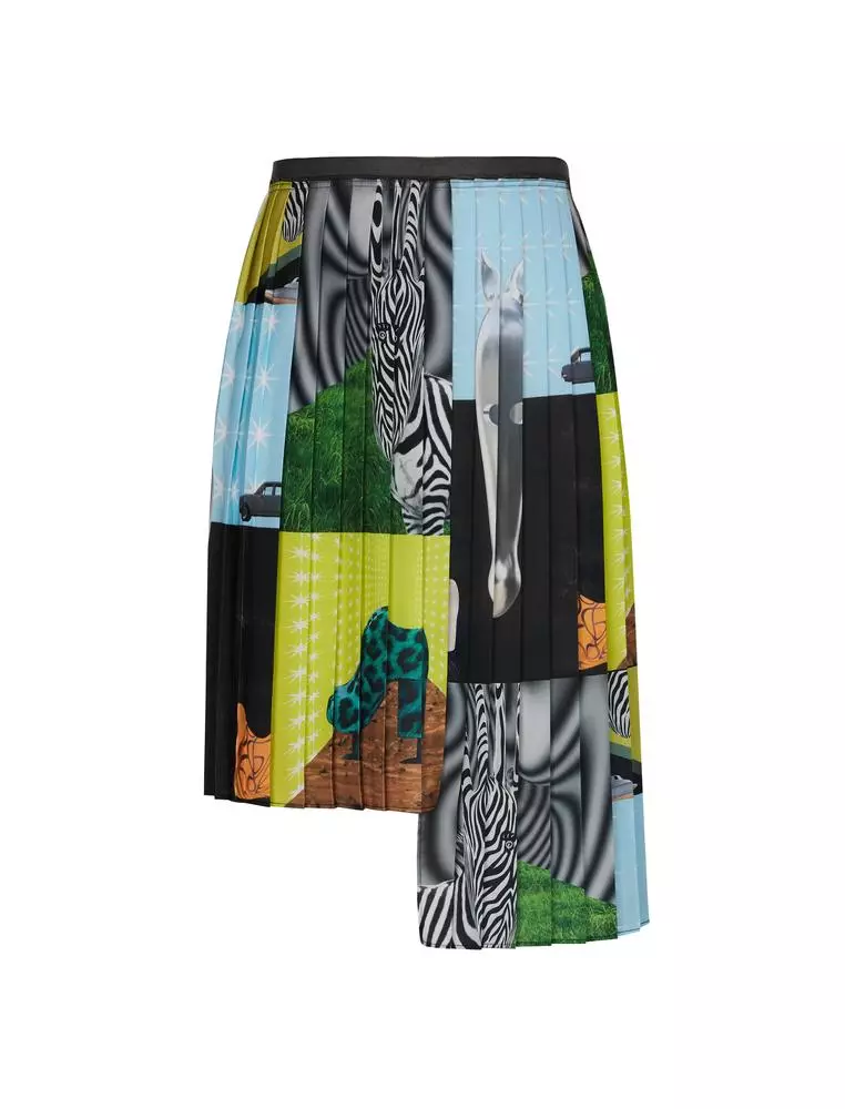 JNBY Women's H-Type Retro Color-Block Skirt