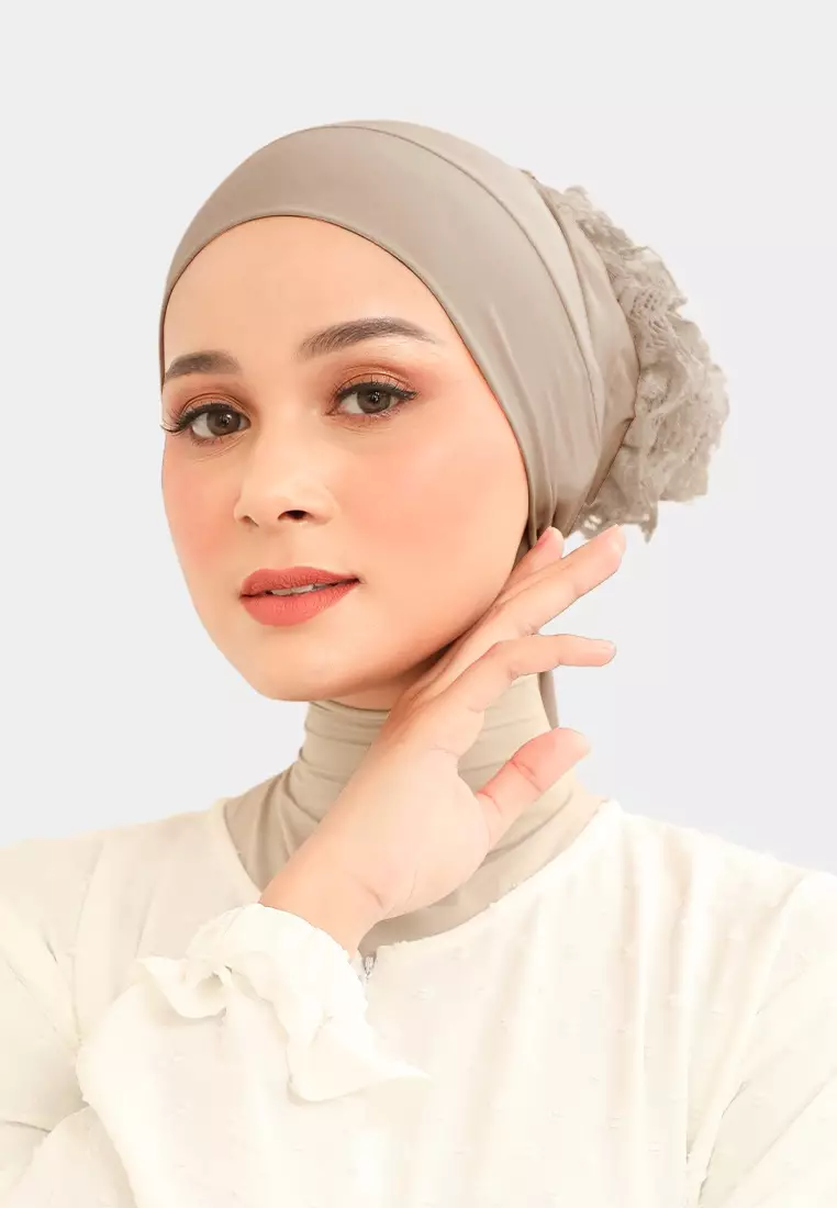 Ciput Hijab Brukat Inner Turkey Brocade - Tiramisu