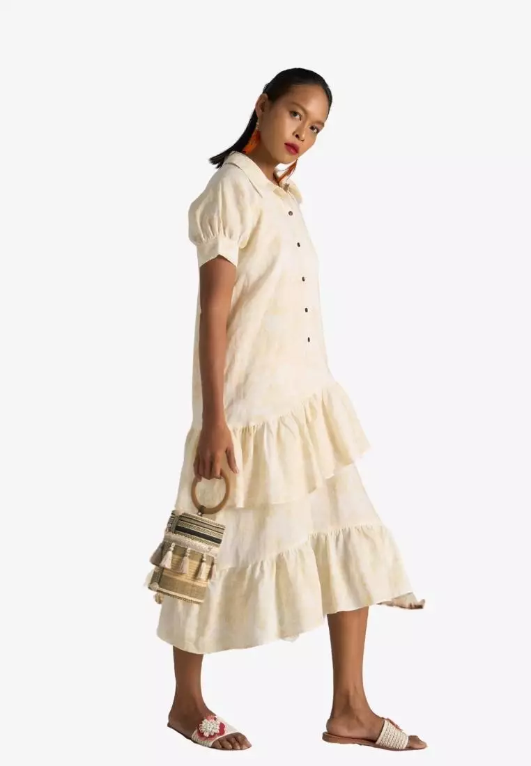 New Linen New Horizon Midi Linen Dress