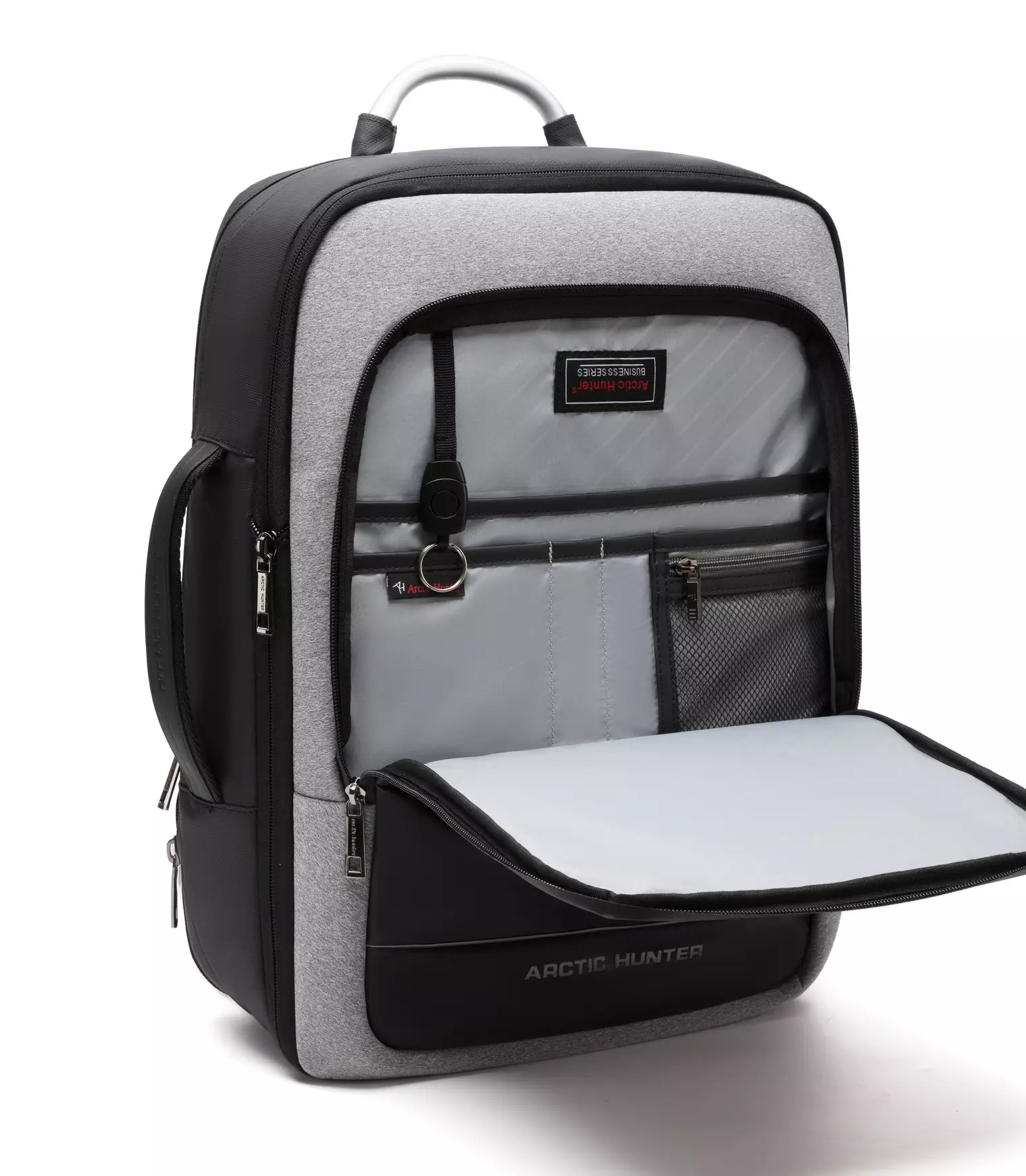Arctic Hunter B00227L Tas Backpack Ransel Laptop Pria 17 USB Expandable - Ligh Grey