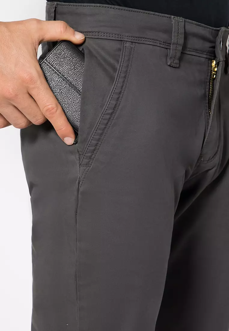 LGS - Celana Casual - Polos - Abu - SlimFit - CCT.514.S044.008