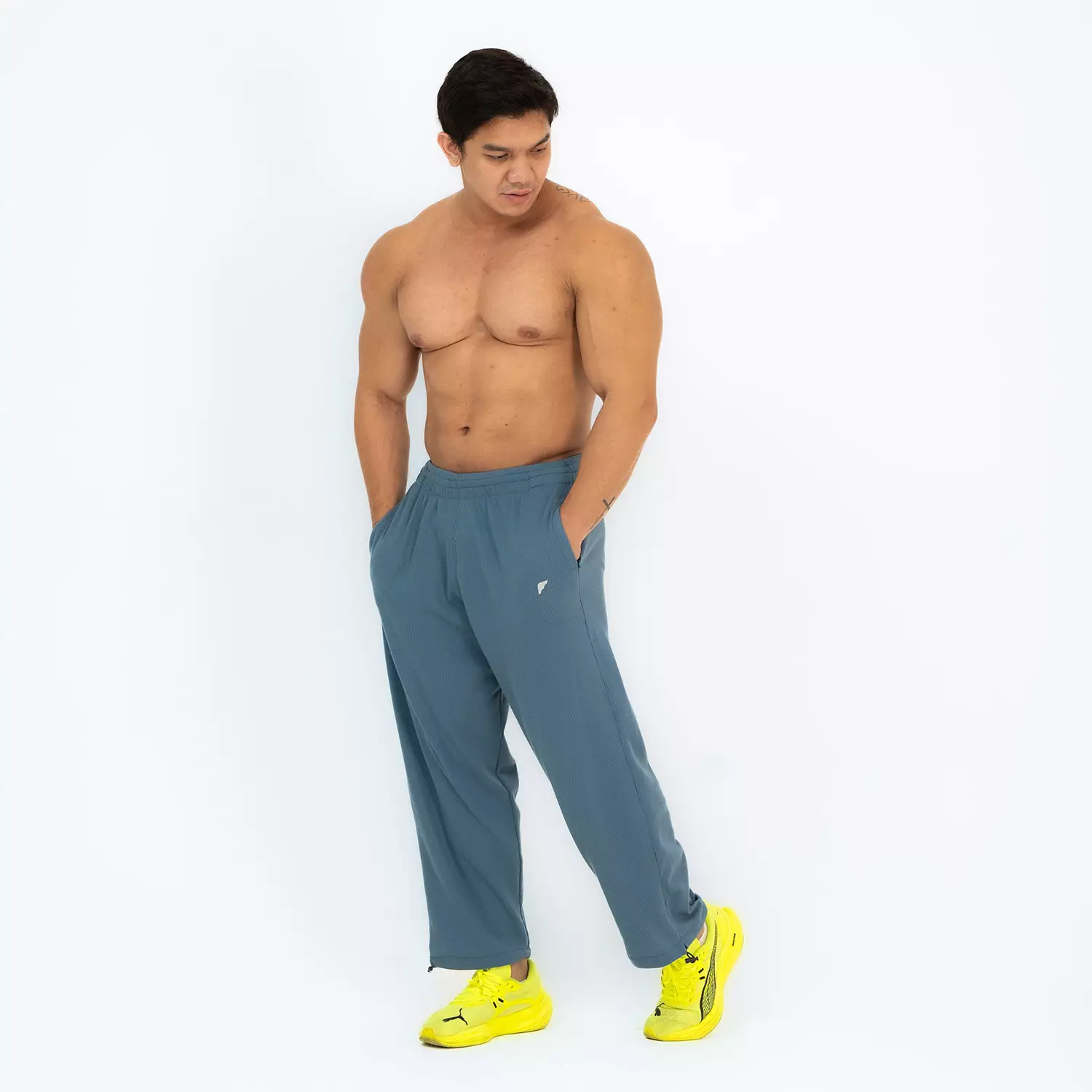 Baggy Pants Oversize Sports with Drawstring Blue