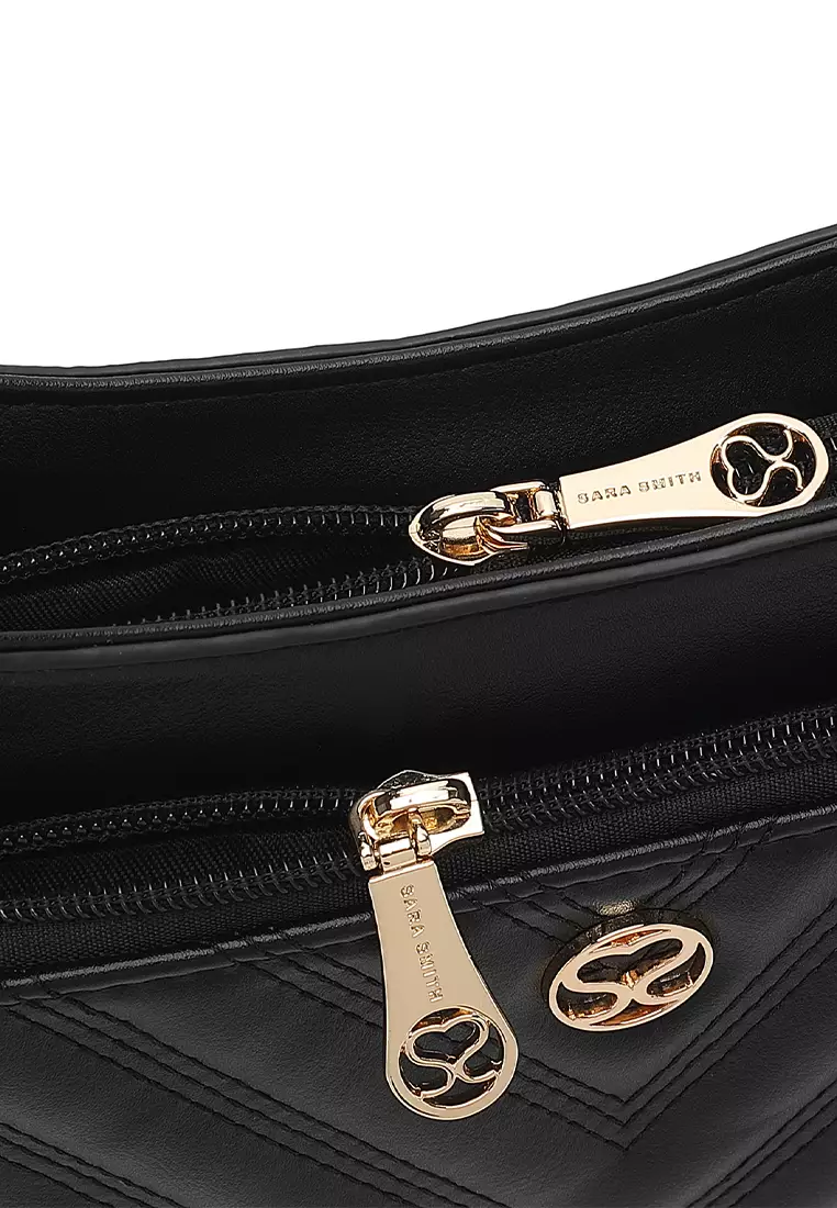 Women's Top Handle Bag / Sling Bag / Crossbody Bag / Shoulder Bag - Black