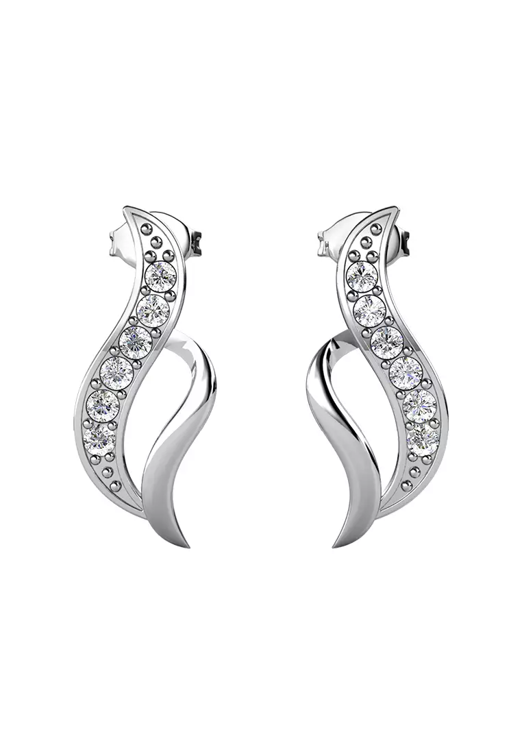 Destiny Earring WG - Anting Crystal Swarovski By Her Jewellery