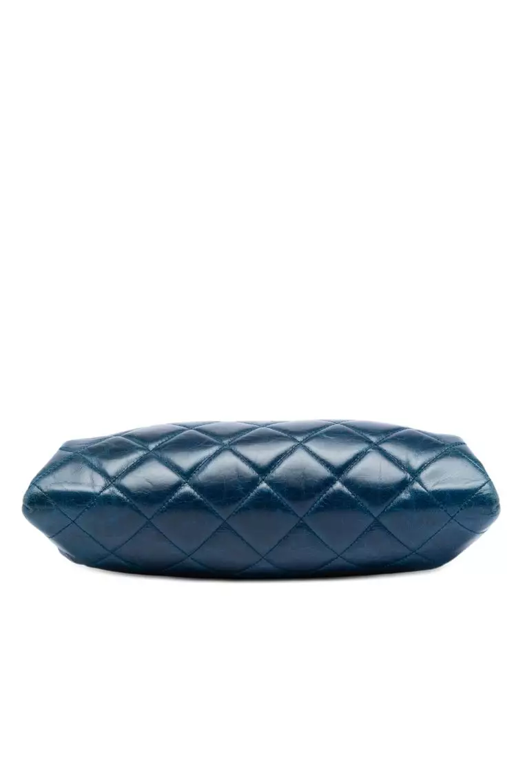Pre-Loved Chanel Quilted Glazed Calfskin Coco Pleats Chain Clutch