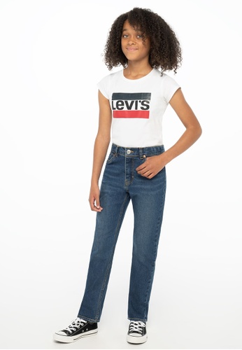 Levi's blue Levi's Girl's Mid-rise Straight Cut Jeans (7-16 Years Old) - Maniac Monday 1D057KA2F89404GS_1